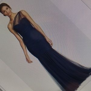 Gown- Amsale ONe Shoudlder Tulle Mermaid